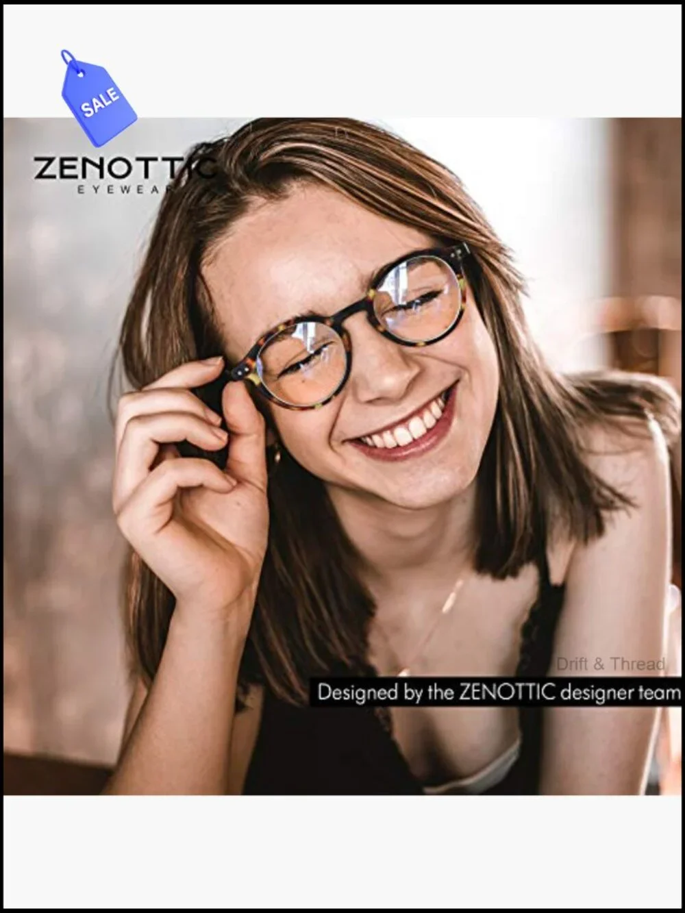 Round Blue Light Blocking Reading Glasses with Anti-Fatigue Lens